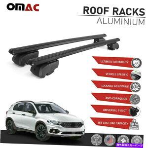 [tLA Fiat EGEA Cross SUV 2021-2022̂߂̃ubN[t[bNNXo[וLA Black Roof Rail Rack Cross Bar Luggage Carrier For Fiat Egea Cross SUV 2021-2022