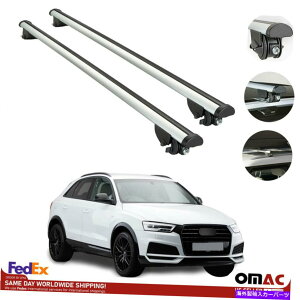 [tLA [tbNNXo[וLAAEfBQ3 Quattro 2015-2018pוLAVo[2PCS Roof Rack Cross Bars Luggage Carrier Silver 2Pcs for Audi Q3 Quattro 2015-2018