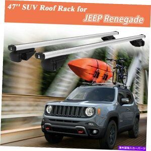 [tLA SUVJ[[tbNNXo[[וLAݕbNW[vlQ[ĥ߂̉ݕbN SUV Car Roof Rack Cross Bar Rails Luggage Carrier Cargo Lock for Jeep Renegade