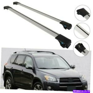 ルーフキャリア 2* 2013-2018のアルミニウムトップルーフラックトヨタRAV4手荷物貨物運送業者バー 2* Aluminum Top Roof Rack For 2013-2018 Toyota RAV4 Baggage Cargo Carrier Bar