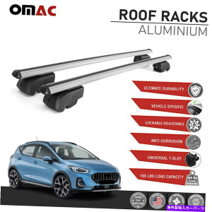 [tLA tH[htBGX^ANeBu5 DR 2017-2022NXo[LAVo[̃[t[bN Roof Rail Rack For Ford Fiesta Active 5 Dr 2017-2022 Cross Bars Carrier Silver