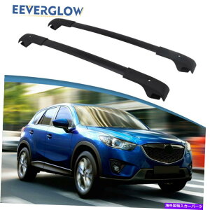 [tLA A~jE2s[XubN[tbNNXo[}c_CX-5 2012-2016ɓKĂ܂ Aluminum 2 Pieces Black Roof Rack Crossbars Fit For Mazda CX-5 2012-2016