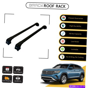 [tLA tHNX[QAgXNXX|[c2020̃ubN[tbNוLA - ubNAbv BRACK Roof Rack Luggage Carrier For Volkswagen Atlas Cross Sport 2020 - Up Black