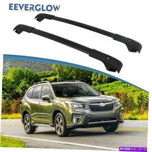 [tLA A~jE2s[XubN[tbNNXo[Subaru Forester 2019-2022ɓKĂ܂ Aluminum 2 Pieces Black Roof Rack Crossbars Fit For Subaru Forester 2019-2022
