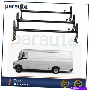 [tLA jo[Tgbv[tb_[bNJ[SXNGAZbgo3o[VFr[_bWtH[h Universal top Roof Ladder Racks Cargo Square set Van 3 bar For Chevy Dodge Ford