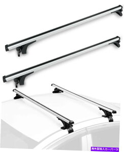 [tLA Vo[p50 "\ȑgS21[tbNA~וݕ For Silver 50" Adjustable Window Frame S21 Roof Rack Aluminum Luggage Cargo