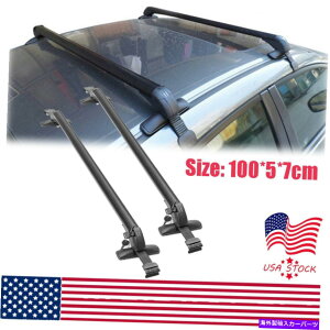 [tLA 2xA~jE[tbNI[o[wbhTCh[o[וLAz_[Lbg 2x Aluminium Alloy Roof Rack Overhead Side Rails Bars Luggage Carrier Holder Kit