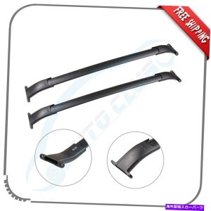 ルーフキャリア 2015-2020タホ郊外ユーコンXLエスカレードESVルーフラッククロスバーブラック Fits 2015-2020 Tahoe Suburban Yukon XL Escalade ESV Roof Rack Cross Bars Black