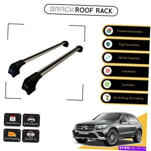 [tLA ZfXxcGLC 2015-UpVo[̃ubN[tbNווLANXo[ BRACK Roof Rack Luggage Carrier Cross Bars For Mercedes-Benz GLC 2015-Up Silver
