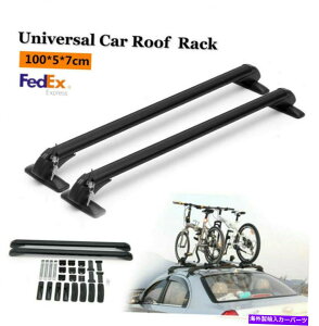 [tLA yA[tbNI[o[wbhTCh[o[וz_[}EgLAA~jE Pair Roof Rack Overhead Side Rails Bars Luggage Holder Mount Carrier Aluminium