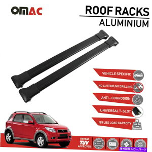 [tLA _CncEeIX̂߂̃[tbNNXo[וLAubN2006-2017 Roof Rack Cross Bars Luggage Carrier Black for Daihatsu Terios 2006-2017