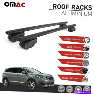 [tLA vW[5008 2017-2022̃[t[bNANXo[וLA Roof Rail Rack Alu Cross Bars Luggage Carrier For Peugeot 5008 2017-2022