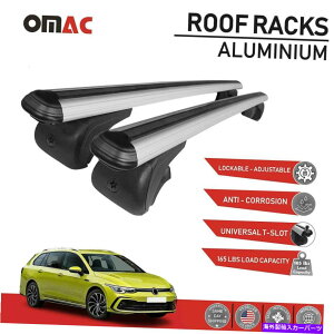 [tLA VWStVIIIoAg2020-2021[tbNNXo[וLAbN\ For VW Golf VIII Variant 2020-2021 Roof Rack Cross Bars Luggage Carrier Lockable