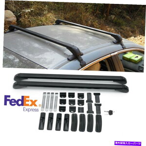 [tLA 2xA~jE[tbNI[o[wbhTCh[o[וLAjo[T 2x Aluminium Alloy Roof Rack Overhead Side Rails Bars Luggage Carrier Universal