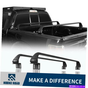 ルーフキャリア フックロードペアブラックリアハイベッドクロスバーF-150とラプター09-14用2PC Hooke Road Pair Black Rear High Bed Cross Bars 2PCS for F-150 & Raptor 09-14