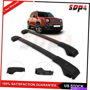 [tLA 2015ÑubN[tbNNXo[16 17 18 19 2020W[vlQ[hA~jE[ Black Roof Rack Cross Bar For 2015 16 17 18 19 2020 Jeep Renegade Aluminum Rails