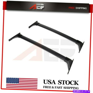 [tLA RAV4 2019ubNgbv[tbNNXo[ݕA~jEו̎Ԃ̃yA Car Pair For RAV4 2019 Black Top Roof Rack Cross Bar Cargo Aluminum Luggage