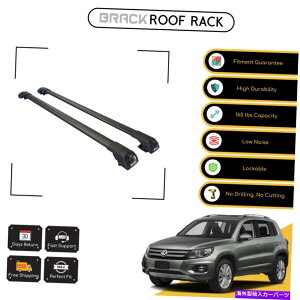 [tLA tHNX[QeBOÃubN[tbNNXo[2007-2015ubN BRACK Roof Rack Cross Bars For Volkswagen Tiguan 2007 - 2015 Black