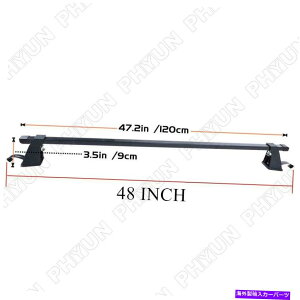 [tLA 48 "4hASUVp̃jo[Tgbv[tbNNXo[ݎԃA~jE 48" Universal Top Roof Rack Cross Bar Cargo Carrier Aluminum for 4-Door Car SUV