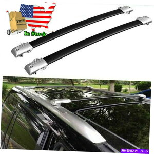 [tLA 2010N2019ÑNTXGX460̃gbv[tbNNXo[ݕLAubNA~jE Top Roof Rack Cross Bars Cargo Carrier Black Aluminum For 2010-2019 Lexus GX460