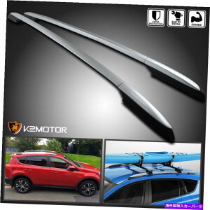 [tLA 2013-2015g^RAV4t@Ng[A~jEVo[gbv[tbNTCh[o[ Fits 2013-2015 Toyota RAV4 Factory Aluminum Silver Top Roof Rack Side Rails Bars