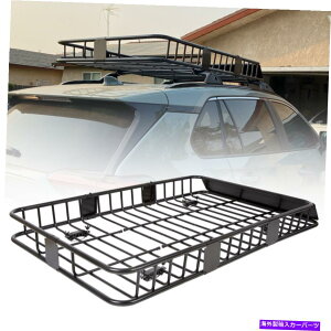 [tLA 64 ''jo[T[tbNGNXeVJ[SJ[gbvוLAoXPbgz_[ 64'' Universal Roof Rack Extension Cargo Car Top Luggage Carrier Basket Holder