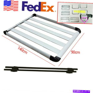 [tLA SUVA~jE[tbNווoXPbg +2x 130cmNXo[ SUV Thickened Aluminium Alloy Roof Rack Luggage Frame Basket +2x 130cm Crossbar