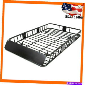 [tLA 64 ''jo[T[tbNtgݕSUVgbvוLAoXPbgz_[ 64'' Universal Roof Rack w/Extension Cargo SUV Top Luggage Carrier Basket Holder