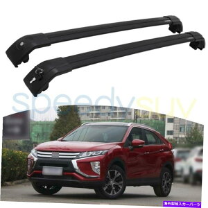 ���[�t�L�����A Mitsubishi Eclipse Cross 2018-2022���[�t���b�N���[���̕č��X�g�b�N�u���b�N�N���X�o�[ US Stock Black Cross Bar for Mitsubishi Eclipse Cross 2018 - 2022 Roof Rack Rail