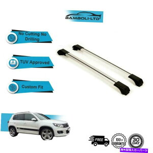 ���[�t�L�����A VW Tiguan 2007-2015���[�t���b�N�N���X�o�[���[��ALU�O���[�Z�b�g Fits VW TIGUAN 2007-2015 Roof Rack Cross Bars Rails Alu GREY SET�y���s�A���i�z