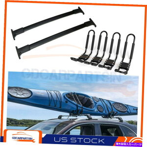 [tLA 2013-2018̃tH[hGXP[v[tbNNXo[ubN[ +wr[f[eBJbNbN For 2013-2018 FORD ESCAPE Roof Rack Cross Bar Black Rail + Heavy Duty Kayak Rack