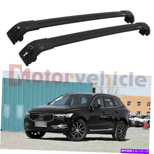 [tLA {{XC60̕č2018-2022ubNNXo[[tbN[bN\ US Stock For Volvo XC60 2018-2022 Black Cross Bars Roof Rack Rails Lockable