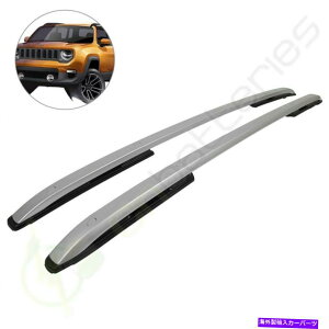 [tLA Vo[o[[tbNNXo[2PCS 2015-2020W[vlQ[hEFChɓKĂ܂ Silver rubber Roof rack Cross Bar 2pcs Fit For 2015-2020 Jeep Renegade well-made