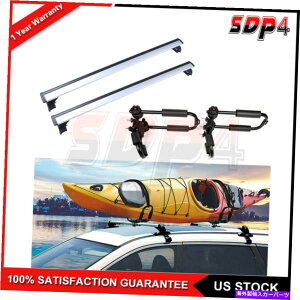 [tLA J[gbvNXo[וLA[tbN + 2xJbNbN07-16AEfBQ5 Q7 Car Top Cross Bar Luggage Carrier Roof Rack + 2x Kayak Rack For 07-16 Audi Q5 Q7