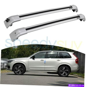 [tLA {{XC90̕č2016-2022Vo[bN\ȃNXo[[tbN[ US Stock For Volvo XC90 2016-2022 Silver Lockable Cross Bars Roof Rack Rails