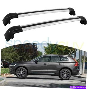 [tLA {{XC60̕čXgbNVo[NXo[2018-2022ו[t[bNyA US Stock Silver Cross Bars for Volvo XC60 2018-2022 Baggage Roof Rail Rack Pair