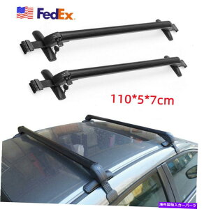 [tLA 2×jo[T[tbNI[o[wbhTCh[o[וLAA~jE 2× Universal Roof Rack Overhead Side Rails Bars Luggage Carrier Aluminium Alloy