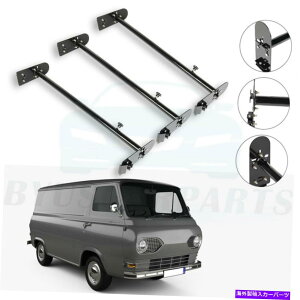 [tLA o[tbNgbvb_[bNo[V{[_bWubNpwr[f[eBX`[ Van Roof Rack Top Ladder Rack Bar Heavy Duty Steel For Chevy Dodge Black