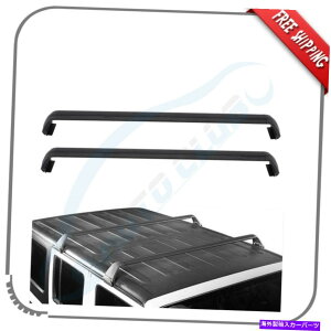 [tLA [tbNtBbgW[vO[JK 2007-2018NXo[ubN[A~jENXo[ Roof Rack Fits Jeep Wrangler JK 2007-2018 Cross Bar Black Rail Aluminum Crossbar