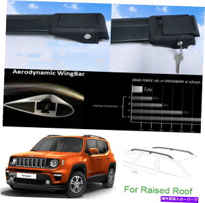 [tLA [tbNNXo[ݕ^Ǝ҃ubNZbg̓W[vlQ[h2014-2022ɓK܂ Roof Rack Cross Bars Cargo Carrier Black Set Fits Jeep Renegade 2014-2022