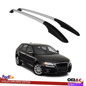 ���[�t�L�����A �g�b�v���[�t���b�N�T�C�h���[���o�[�V���o�[2 PC�B�A�E�f�BA3�n�b�`�o�b�N2006-2013�̏ꍇ Top Roof Rack Side Rails Bars Silver 2 Pcs. For Audi A3 Hatchback 2006-2013