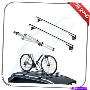 [tLA 50 "\ȃ[tbNNXo[Vo[jo[TNXo[ +]ԃbN] 50"Adjustable Roof Rack Cross Bar Silver Universal Crossbar +Bike Rack Bicycle