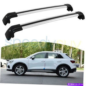 [tLA AEfBQ3 2019-2022Vo[NXo[[tbN[A~LA̕č US Stock For Audi Q3 2019-2022 Silver Cross Bars Roof Rack Rail Aluminum Carrier