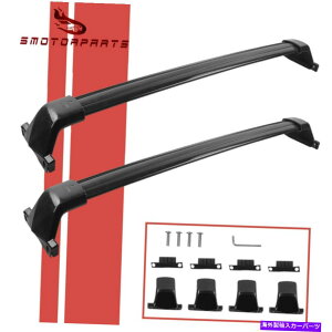 [tLA 2019-2021̂߂2̃[tSbNLANXo[NXo[XT6̃Zbg Set of 2 Roof Rail Rack Carrier Cross Bars Crossbars For 2019-2021 Cadillac XT6