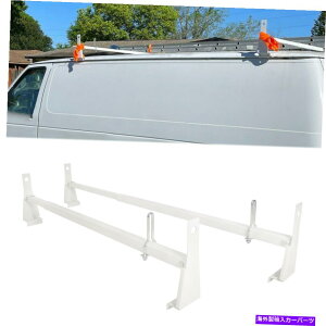 [tLA 700 lb\ȃX`[o[tb_[bN2o[VFr[_bWtH[hGMCGNXvX 700 Lb Adjustable Steel Van Roof Ladder Rack 2 Bars Chevy Dodge Ford GMC Express