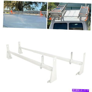 [tLA 700 lb\ȃX`[o[tb_[bN42 "-77.7"_bWtH[hGMCGNXvX 700 Lb Adjustable Steel Van Roof Ladder Rack 42"-77.7" Dodge Ford GMC Express