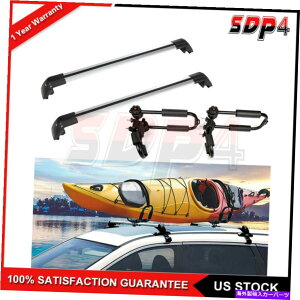 [tLA Vo[NXo[J[gbv[tbN+ 2018N13-2018̃JbNbNAEg_[ Silver Cross Bar Car Top Roof Racks+ Kayak Rack For 13-2018 Mitsubishi Outlander