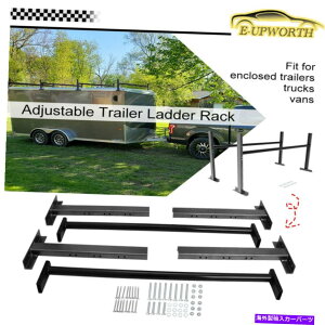 [tLA 4'-7 '̈͂܂ꂽg[[p̒\ȉ͂bNݕogbN Adjustable Roof Ladder Racks for 4'-7' Wide Enclosed Trailers Cargo Vans Trucks