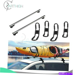 [tLA 2014-2018̉ݕW[v`FL[gbv[tbNNXo[4x[tJbN{[g Cargo For 2014-2018 Jeep Cherokee Top Roof Rack Cross Bar & 4x roof kayak boat
