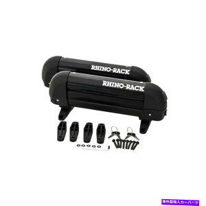 [tLA Rhino-rack 572 2̍hXL[܂̓Xm[{[hbNLÃjo[TZbg Rhino-Rack 572 Universal Set of 2 Black Waterproof Ski or Snowboard Rack Carrier